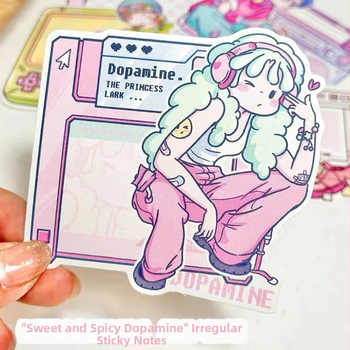 Лепящи бележки Princess Lark Notes – мил стил, хартия обикновена, печат, Ruby