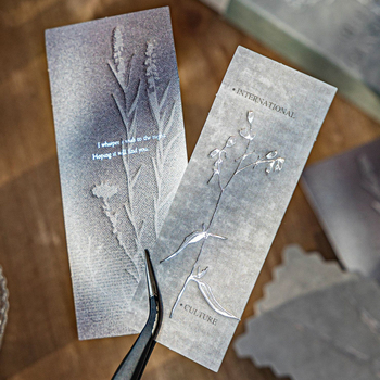 Кибритена кутия с листчета за записване със сребърно фолио, ретро стил декоративни самозалепващи стикери за дневник, модел W-BQ-2100