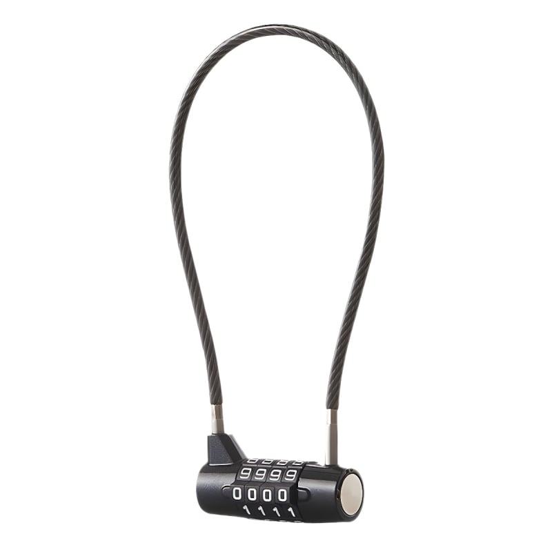 Lacăt cu combinație cu sârmă de oțel moale, model 800142-1, material: aliaj de zinc, distanța tijelor de închidere 147 mm, pentru uși de dulap, garduri, mese și scaune de curte, mașini de tuns iarba, remorci