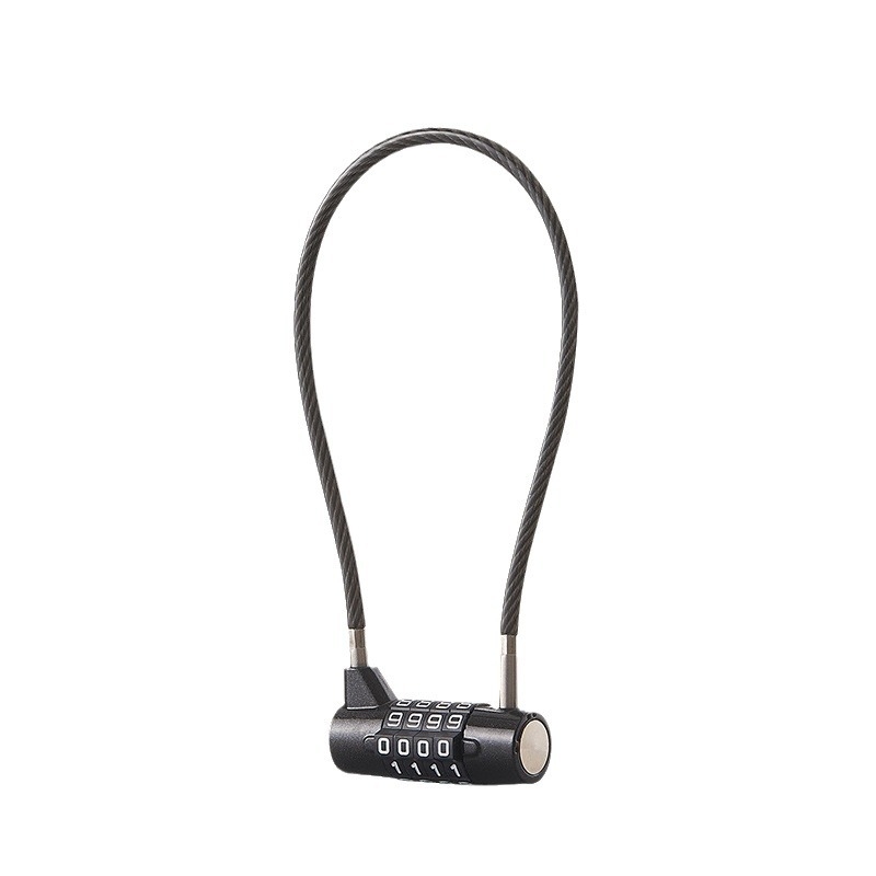 Lacăt cu combinație cu sârmă de oțel moale, model 800142-1, material: aliaj de zinc, distanța tijelor de închidere 147 mm, pentru uși de dulap, garduri, mese și scaune de curte, mașini de tuns iarba, remorci