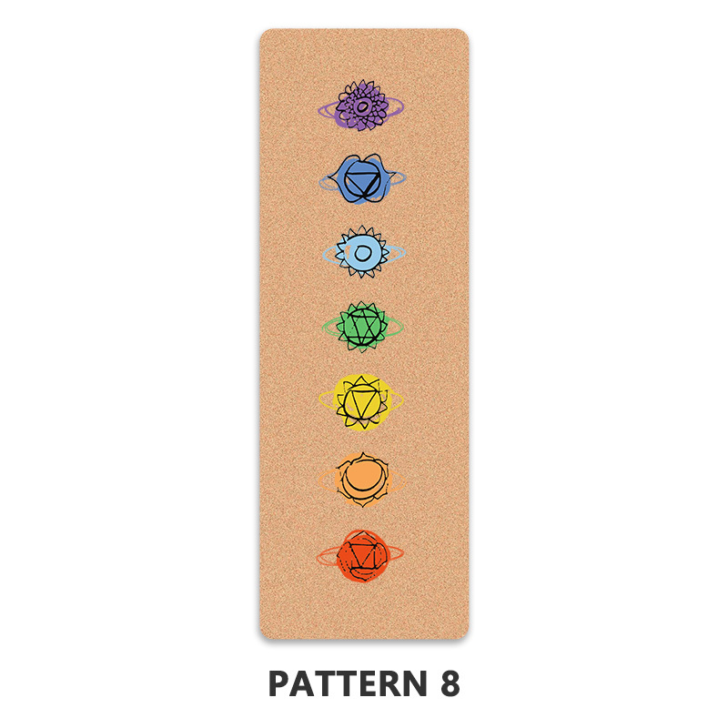 Μάτ γιόγκα από φελλό-καουτσούκ, διπλής όψης αντιολισθητικό, φιλικό προς το περιβάλλον, 3 κιλά, πάχος 4/5/6 mm