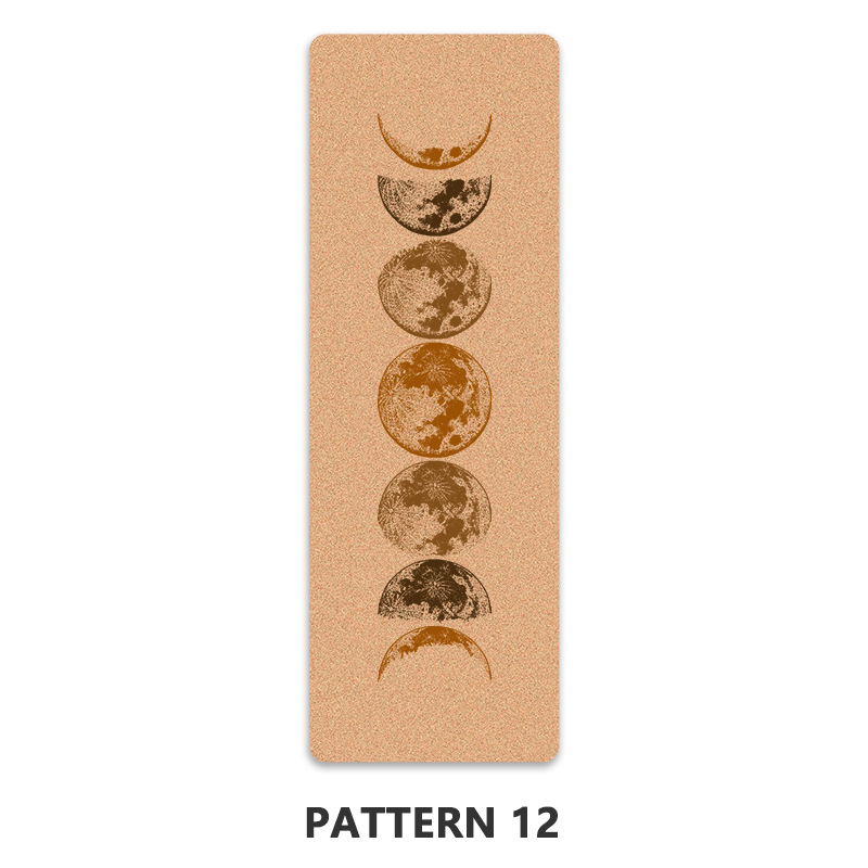 Μάτ γιόγκα από φελλό-καουτσούκ, διπλής όψης αντιολισθητικό, φιλικό προς το περιβάλλον, 3 κιλά, πάχος 4/5/6 mm