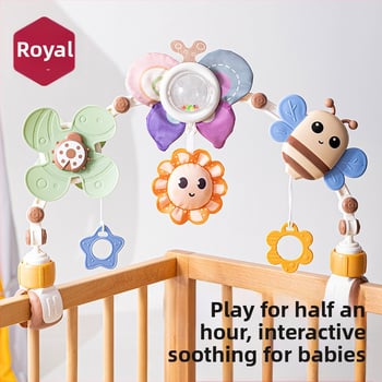 Emperor висящо камбанче за креватче — образователна играчка за бебета 0–3 г., пластмасова, подпомага емоционално, визуално и интелектуално развитие, координация ръка-око