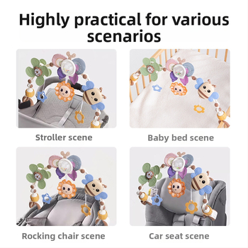 Emperor висящо камбанче за креватче — образователна играчка за бебета 0–3 г., пластмасова, подпомага емоционално, визуално и интелектуално развитие, координация ръка-око