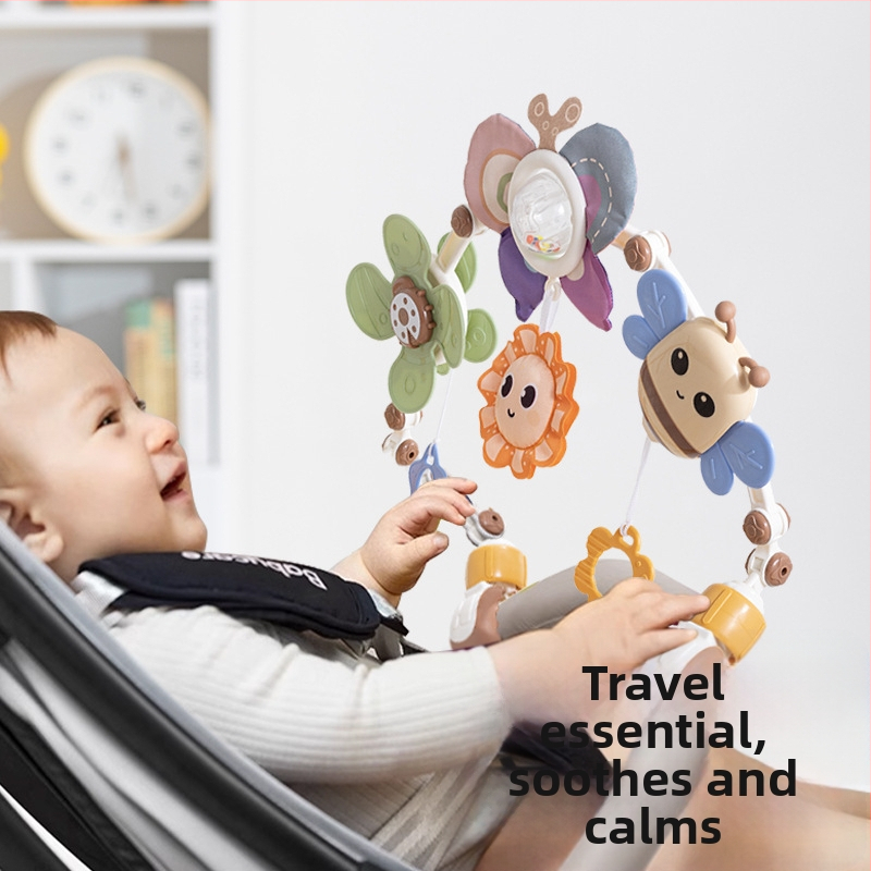 Emperor висящо камбанче за креватче — образователна играчка за бебета 0–3 г., пластмасова, подпомага емоционално, визуално и интелектуално развитие, координация ръка-око