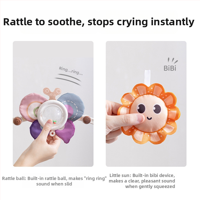 Emperor висящо камбанче за креватче — образователна играчка за бебета 0–3 г., пластмасова, подпомага емоционално, визуално и интелектуално развитие, координация ръка-око