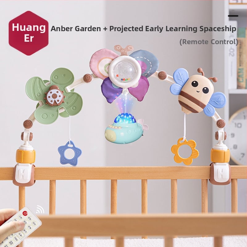 Emperor висящо камбанче за креватче — образователна играчка за бебета 0–3 г., пластмасова, подпомага емоционално, визуално и интелектуално развитие, координация ръка-око