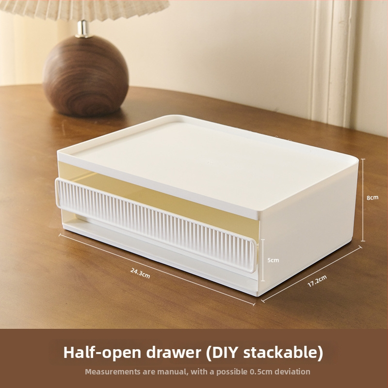 Zela kozmetički organizator za stolni – višeslojni plastični držač za njegu kože i ruževe, moderni minimalistički stil, prilagodba dostupna