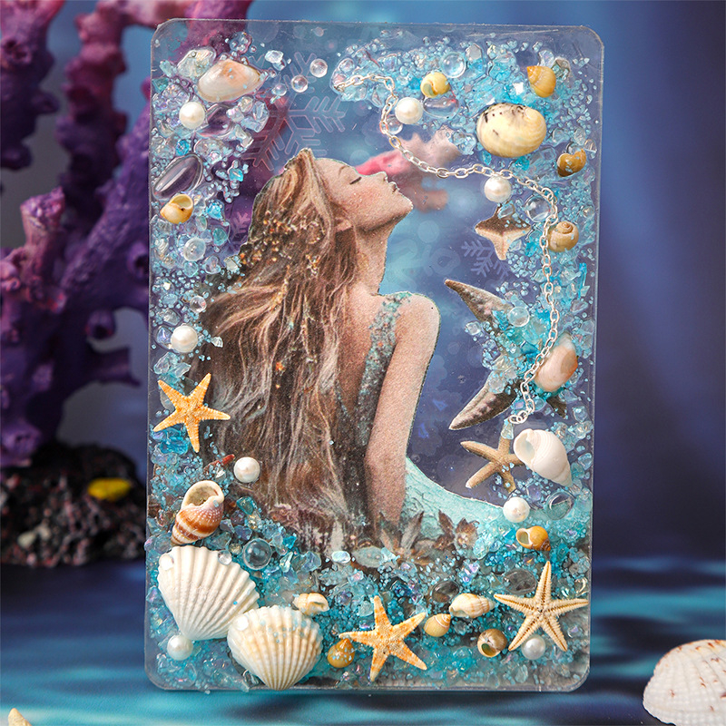 Hârtie pentru jurnal cu sirene – fundal retro de colaj subacvatic, Good day 7089, formă: cărămizi de hârtie, autorizare IP: Nu