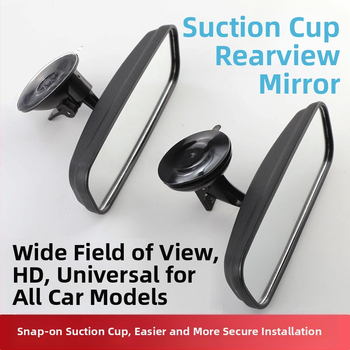 Zadné zrkadlo s prísavkou pre vnútorné použitie, kompatibilné s trojkolesovým, štvorkolovým a dodávkovým vozidlom, asistent cúvania