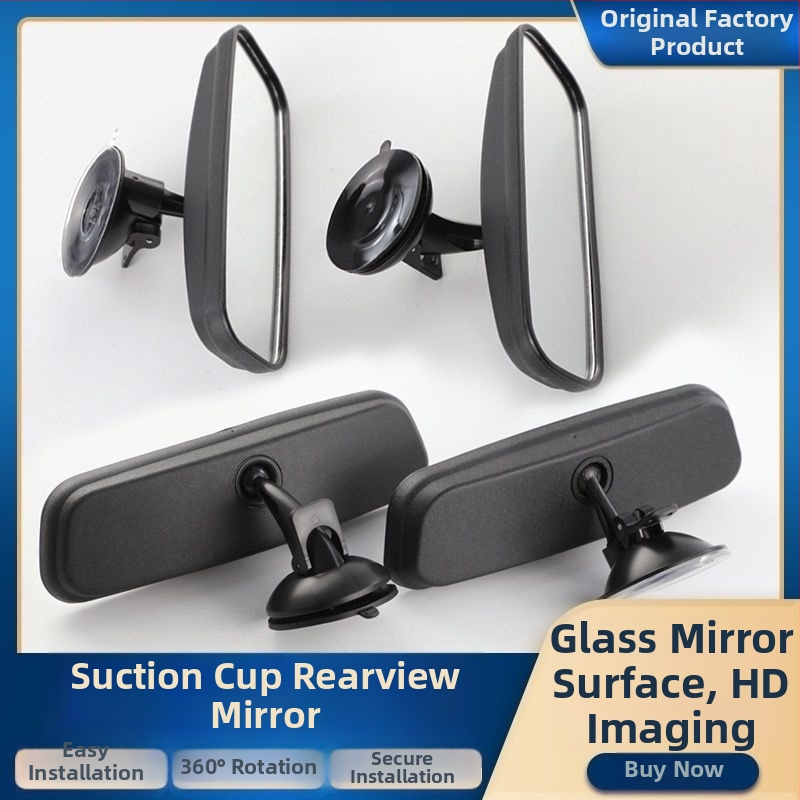 Zadné zrkadlo s prísavkou pre vnútorné použitie, kompatibilné s trojkolesovým, štvorkolovým a dodávkovým vozidlom, asistent cúvania