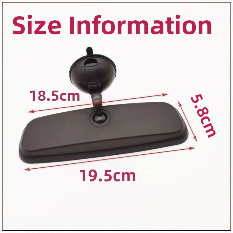 Zadné zrkadlo s prísavkou pre vnútorné použitie, kompatibilné s trojkolesovým, štvorkolovým a dodávkovým vozidlom, asistent cúvania