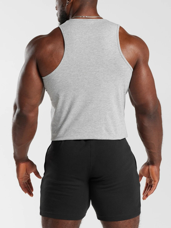 Vesta sport pentru exerciții, potrivire strânsă, model solid, 50% bumbac, 45% poliester, 5% elastan, tiv drept