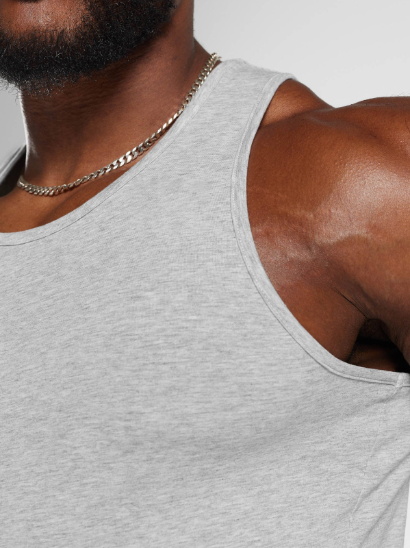 Vesta sport pentru exerciții, potrivire strânsă, model solid, 50% bumbac, 45% poliester, 5% elastan, tiv drept