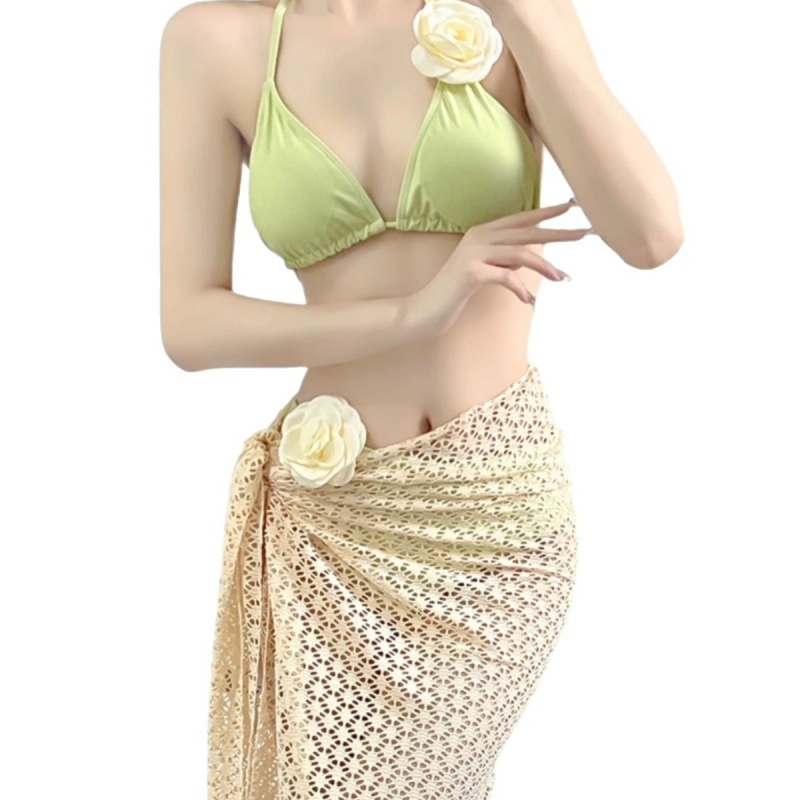 2025 bikini s tri komada s razdjeljenim dizajnom u stilu Instagrama, visoke kvalitete, za žene, za odmor u termalnim izvorima