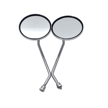 Kromirani retrovizor za motocikl GN125/HJ125-8, okrugli, kućište od željeza