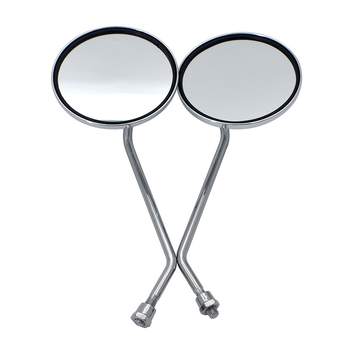 Kromirani retrovizor za motocikl GN125/HJ125-8, okrugli, kućište od željeza