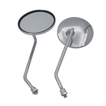 Kromirani retrovizor za motocikl GN125/HJ125-8, okrugli, kućište od željeza