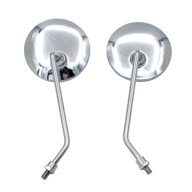 Kromirani retrovizor za motocikl GN125/HJ125-8, okrugli, kućište od željeza