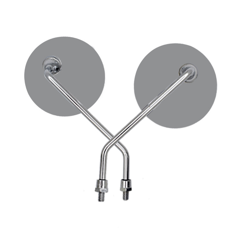 Kromirani retrovizor za motocikl GN125/HJ125-8, okrugli, kućište od željeza