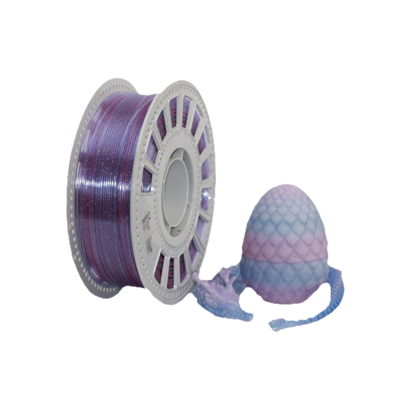 PLA filament za 3D ispis — svilenkasto kristalni završetak, dvobojni gradijent, visoka čvrstoća, kružni presjek