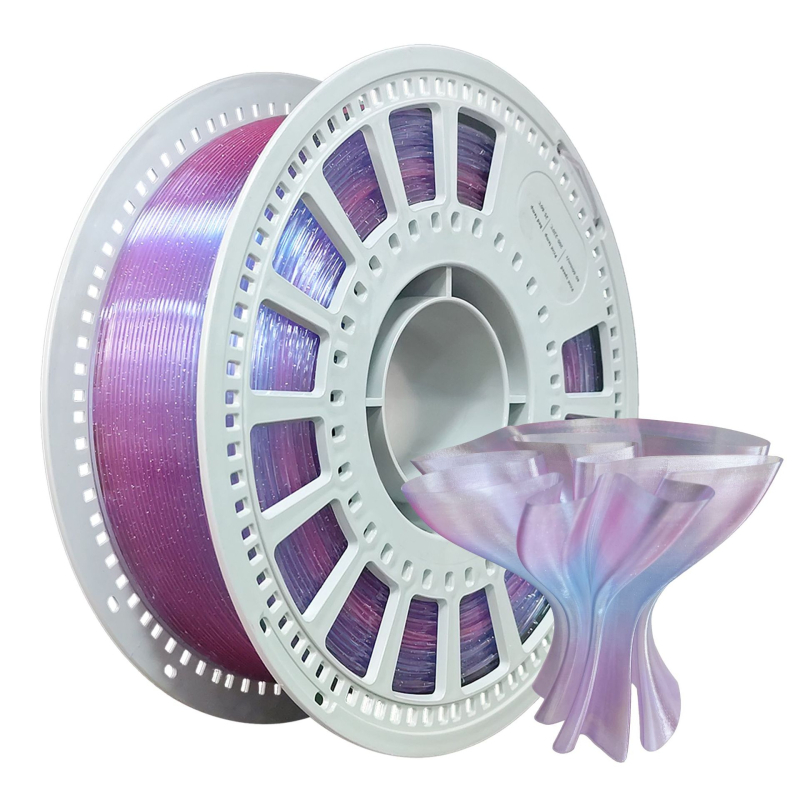 PLA filament za 3D ispis — svilenkasto kristalni završetak, dvobojni gradijent, visoka čvrstoća, kružni presjek