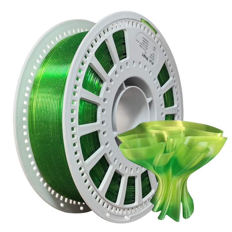 PLA filament za 3D ispis — svilenkasto kristalni završetak, dvobojni gradijent, visoka čvrstoća, kružni presjek
