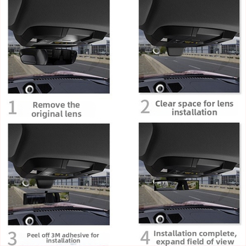 Vnútorné spätné zrkadlo AC-1400, ABS, univerzálny typ, viacnásobné nastavenie, hmotnosť 219 g