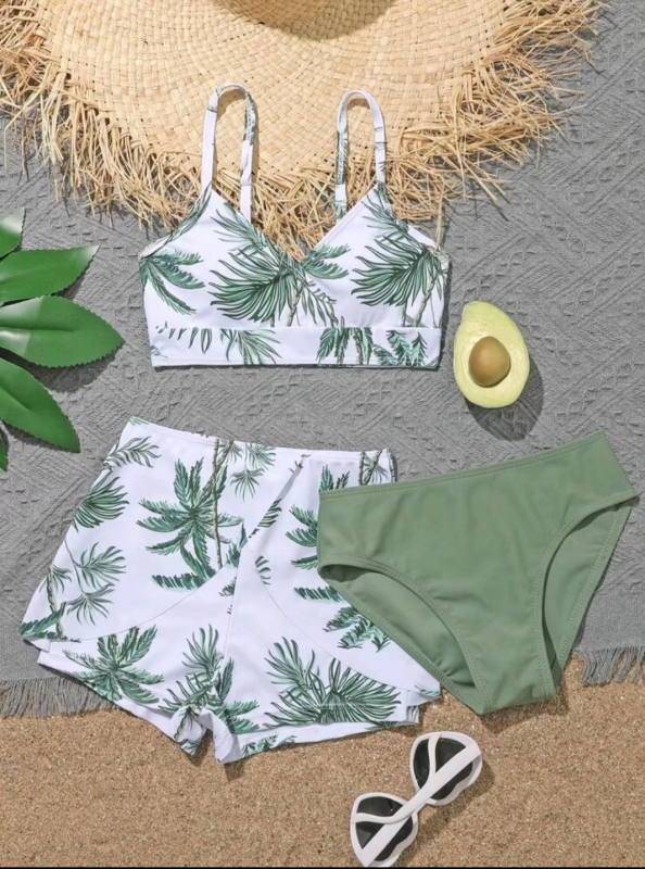 Ženski bikini set bez rukava s jastučićima za prsni koš, prugasti uzorak, poliester 85% s 15% spandexa, 260 g