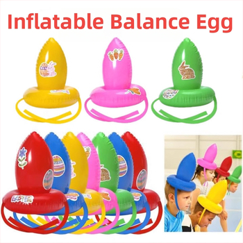 Veľkonočné nafukovacie vyvažovacie vajíčko - PVC interaktívna hračka, vek 7–14 rokov, unisex, balenie Opp bag