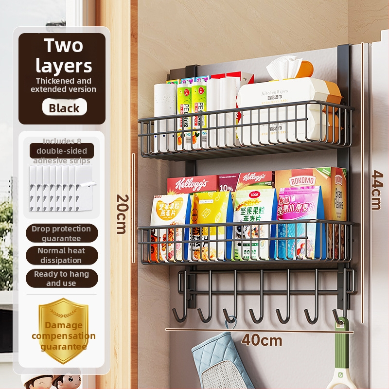 3‑podlažný kuchynský regál z uhlíkovej ocele, matný povrch, bez vŕtania, nosnosť 10 kg