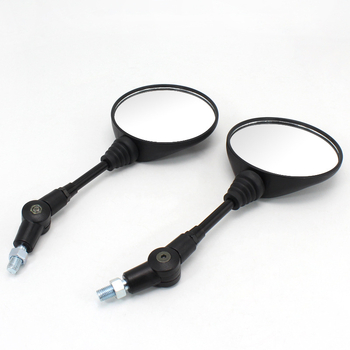 Összecsukható hátsó tükör terepjárókhoz - kör alakú tükör, fém váz, műanyag ház, furat nélküli szerelés, univerzális