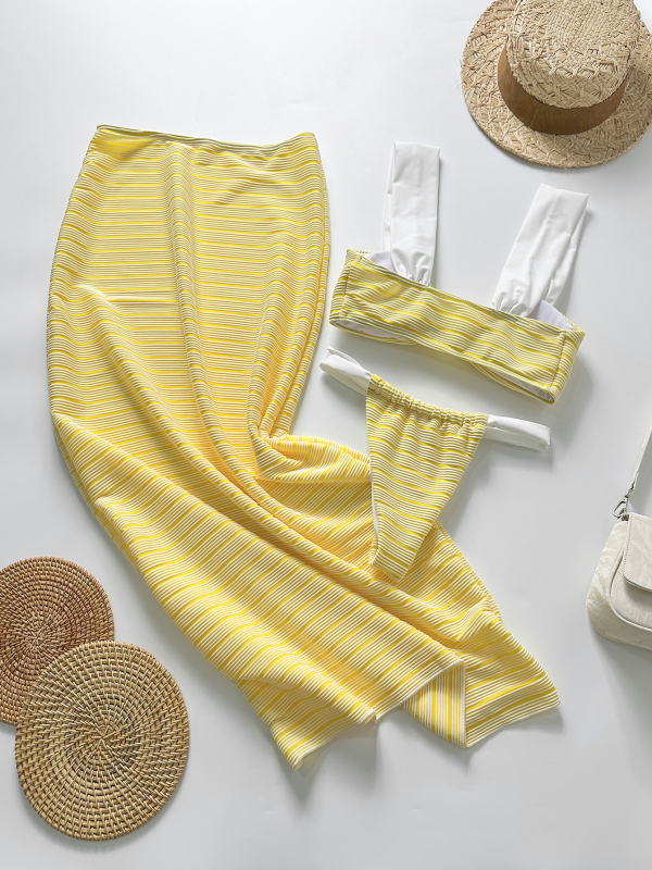 Trodjelni bikini kupaći kostim s jastučićima za grudi, brzo sušeći poliester-spandeks materijal, podstava 100% elastan, 380 g