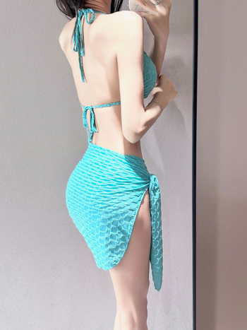 Ženski ljetni kupaći kostim u Instagram stilu, visokokvalitetni trodijelni bikini set s efektom mršavljenja, za spa i odmor