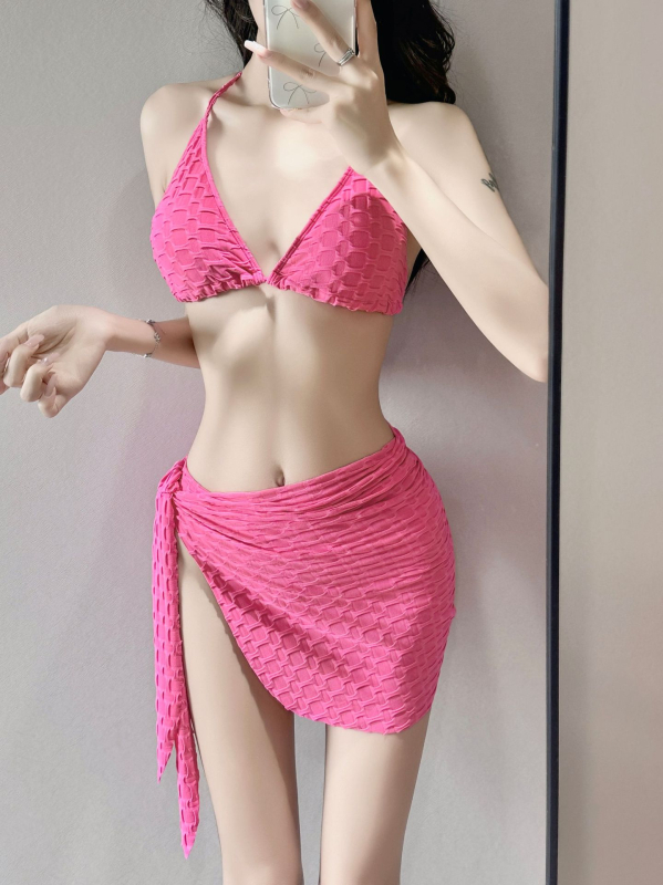Ženski ljetni kupaći kostim u Instagram stilu, visokokvalitetni trodijelni bikini set s efektom mršavljenja, za spa i odmor