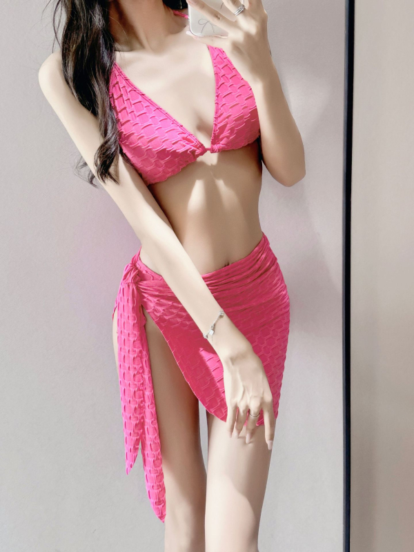 Ženski ljetni kupaći kostim u Instagram stilu, visokokvalitetni trodijelni bikini set s efektom mršavljenja, za spa i odmor
