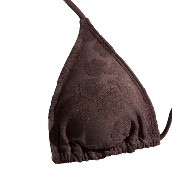 Ženski trodijelni kupaći kostim, jednobojni, s jastukom za prsa, poliester + elastan, 195 g/m²