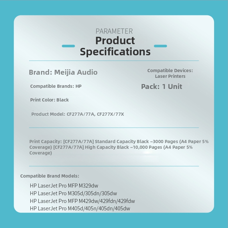 CF277A tonerska kaseta za HP LaserJet Pro – Beautiful Sound, 3000 stranica, kompatibilno s M329dw i M305d/3, punjenje nije moguće