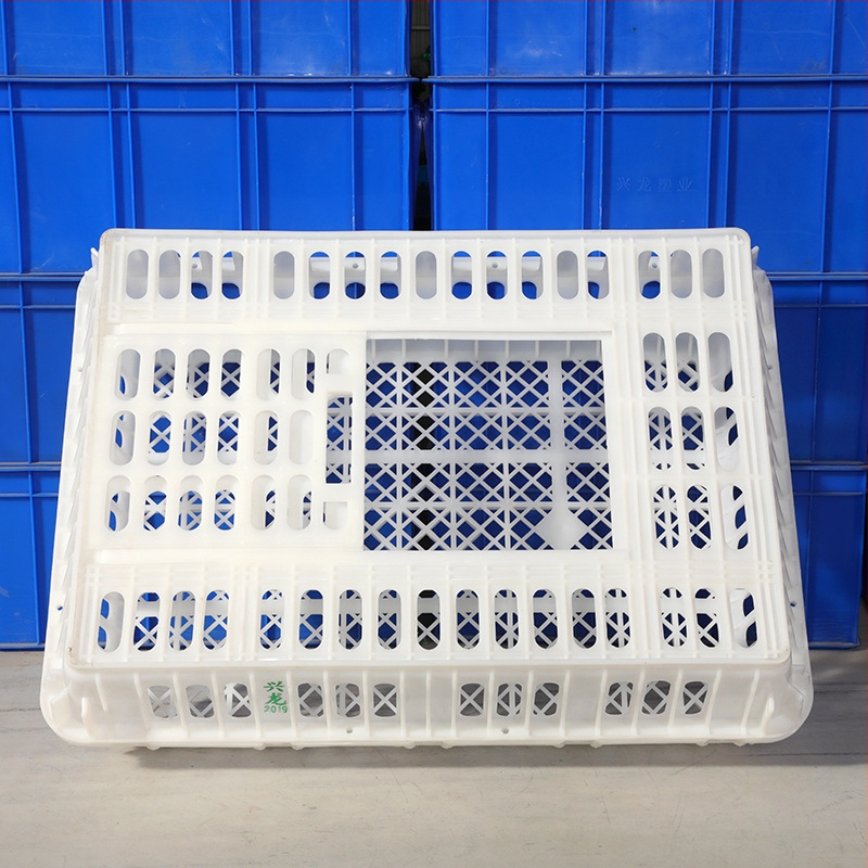 HDPE prepravná klietka na hydinu na prepravu živých vták, vysoká pevnosť, tlačené logo, vlastná hmotnosť 5 kg