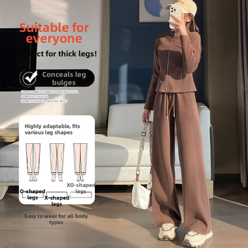 Casual kostim s hlačama za žene, proljeće 2025, poliester tkanina, 90–95% poliester sadržaj, dugi rukavi