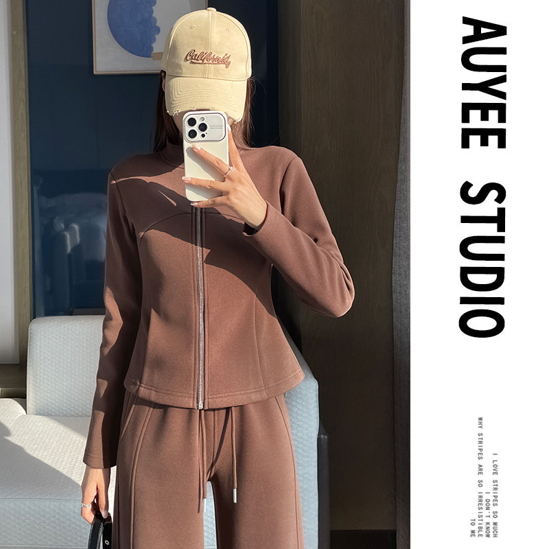 Casual kostim s hlačama za žene, proljeće 2025, poliester tkanina, 90–95% poliester sadržaj, dugi rukavi