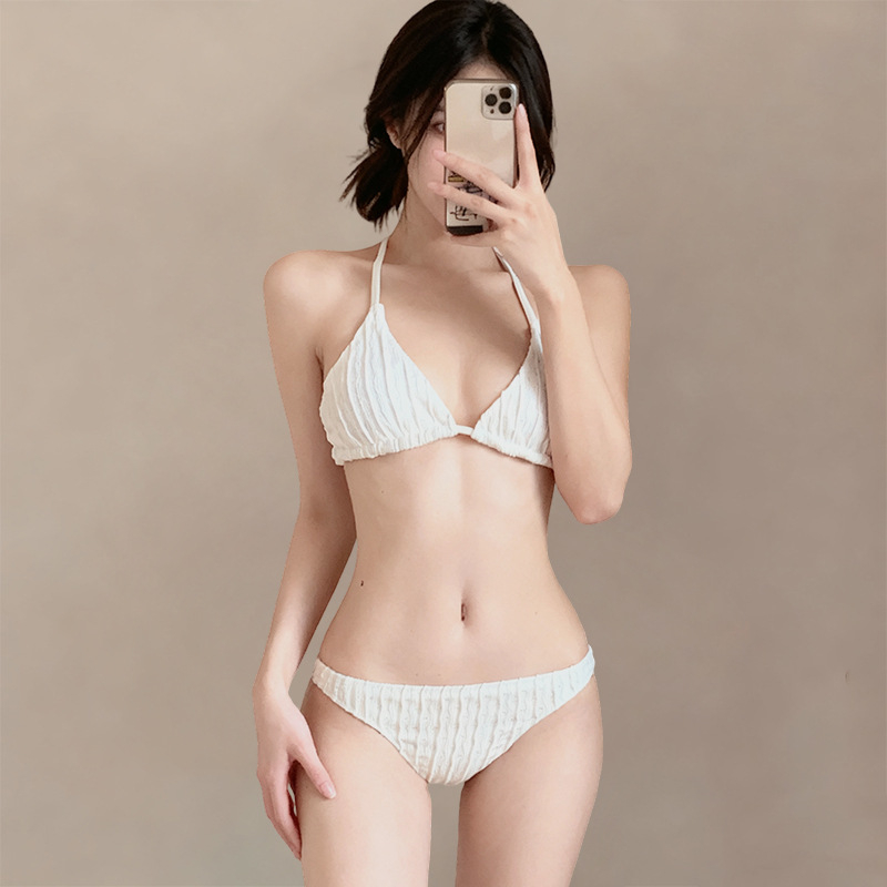Ženski bikini set od tri komada, Insta stil, visokokvalitetan izgled, prekrivanje trbuha i mršavljenje, za odmor uz termalne izvore