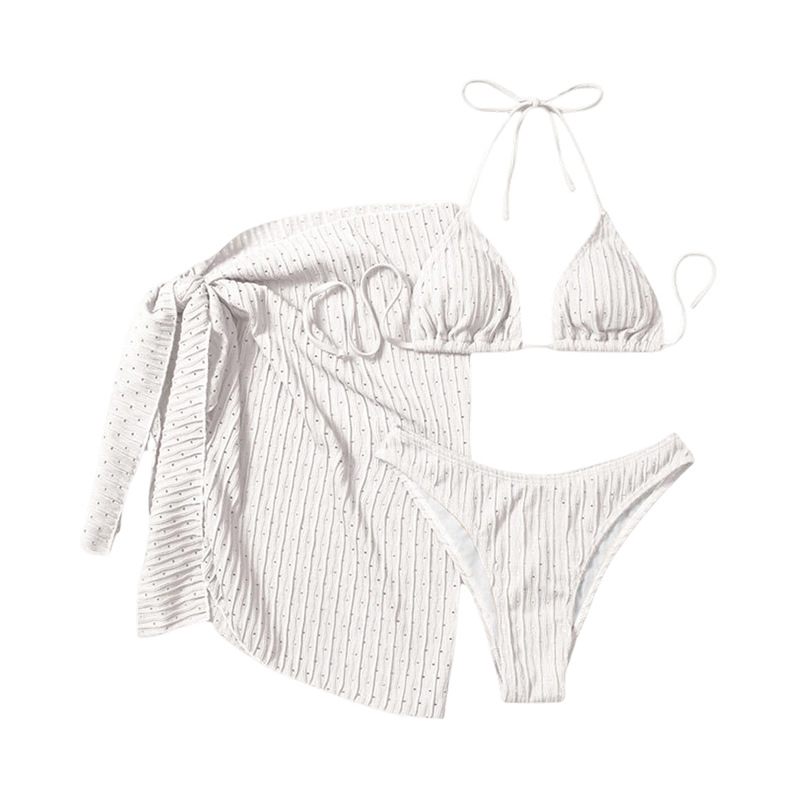 Ženski bikini set od tri komada, Insta stil, visokokvalitetan izgled, prekrivanje trbuha i mršavljenje, za odmor uz termalne izvore