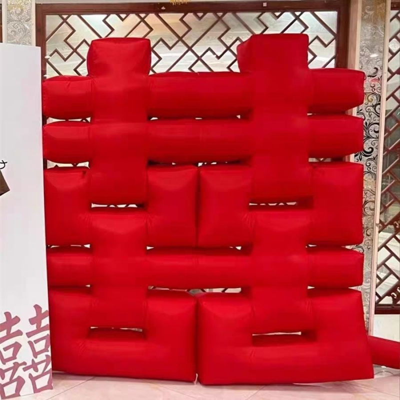 Naduvani svadbeni luk kao pozadina s motivom zmaja i feniksa, materijal Air Model Cloth, artikl al12999, namjena: vjenčanje