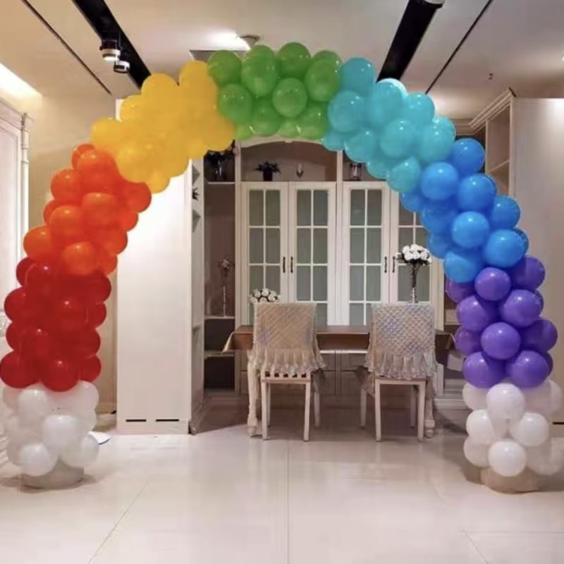 Vjenčani vanjski balonski luk u dugini boji, dekoracija (Plastika; Pakiranje: karton; Marka: Jing Lu; Namijenjeno za vjenčanje; Bez prilagodbe)