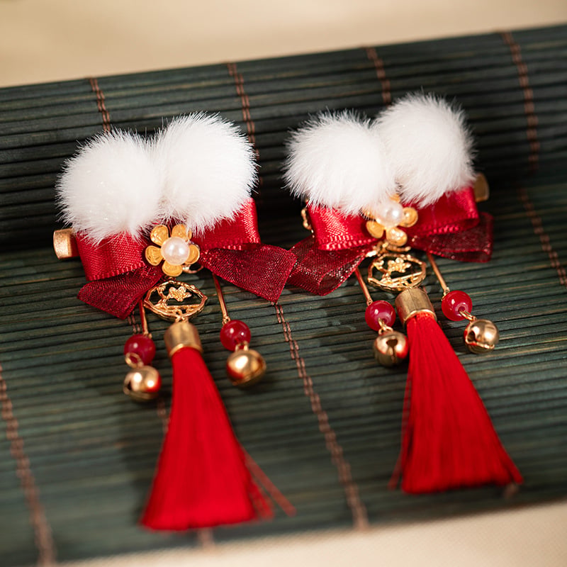 Hanfu dječja kopča za kosu, pliš materijal, ručna izrada, antički stil