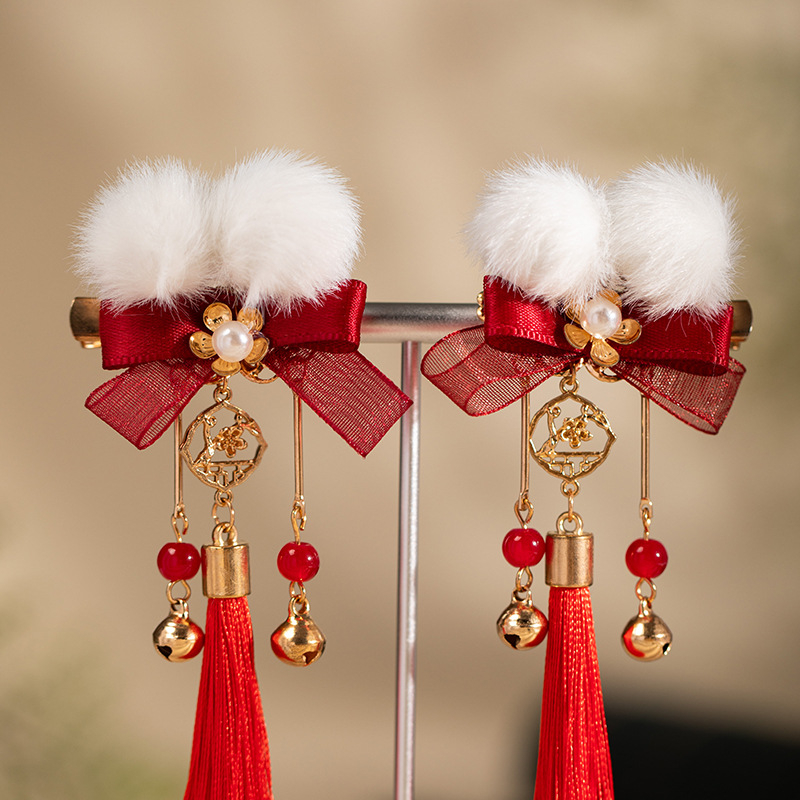 Hanfu dječja kopča za kosu, pliš materijal, ručna izrada, antički stil