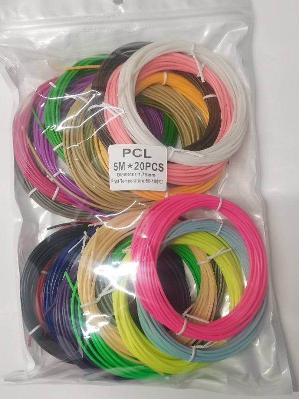 PCL filament za 3D pisaću olovku za trodimenzionalno crtanje, DIY kompatibilan, materijal: PCL, pogodno za tinejdžere uzrasta 7–14.