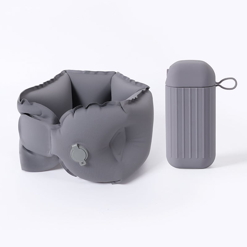 Φουσκωτό U-μορφής ταξιδιωτικό μαξιλάρι, συμπαγές και φορητό, γέμισμα: αέρας, κατάλληλο για ενήλικες, μοντέρνο στυλ μινιμαλισμού (Γέμισμα: Αέρας; Βάρος: ≤0,5 kg; Σχήμα: U-μορφής)