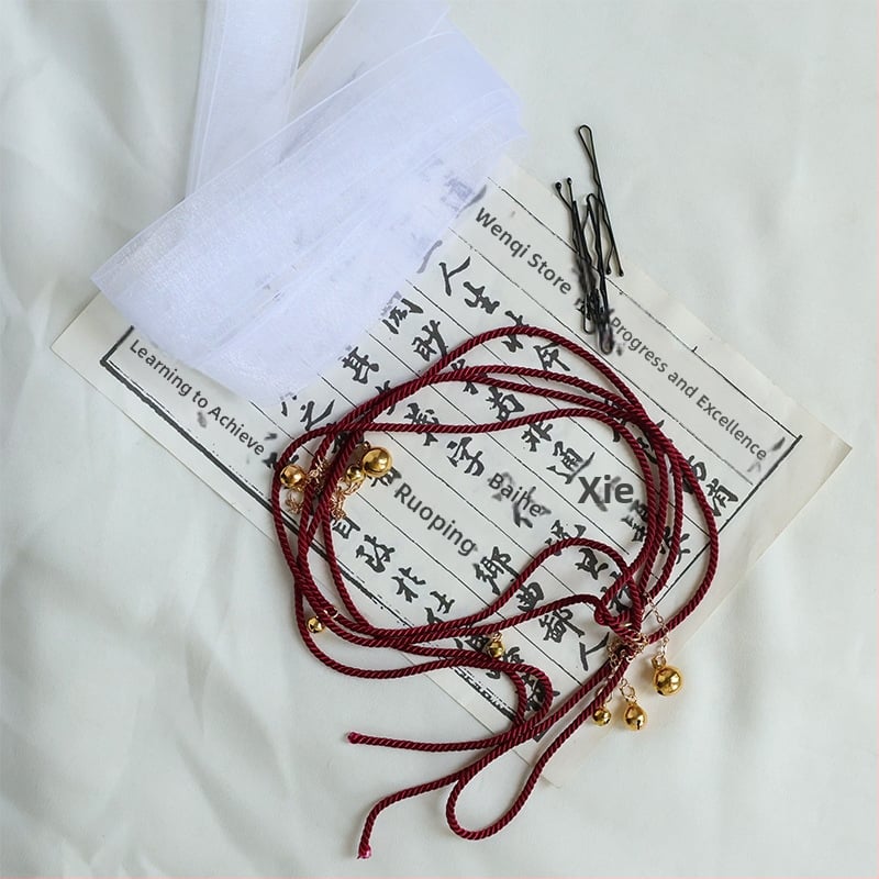 Guanyin fátyolos szemmaszk haranggal és kötéllel cosplayhoz — Termékkód L3039, felnőtteknek, nyári megjelenés 2025